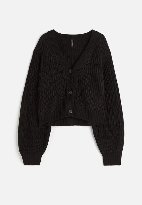 H&M - Balloon-sleeved cardigan - black