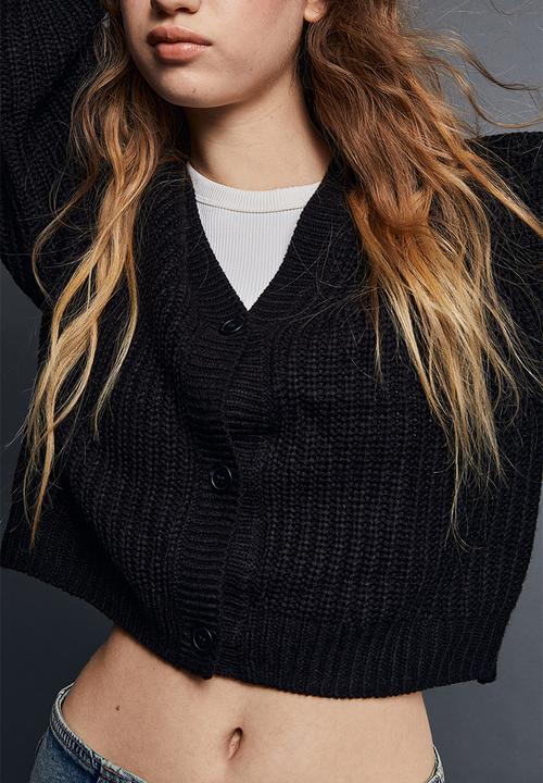H&M - Balloon-sleeved cardigan - black