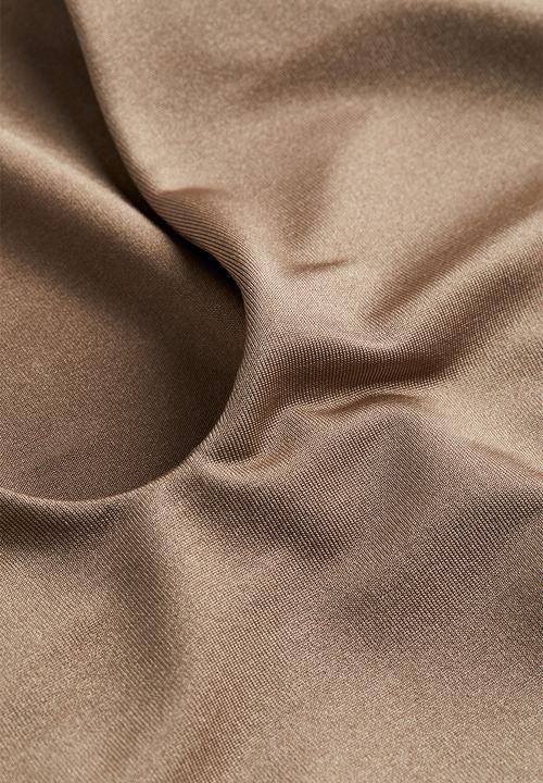 H&M - Cap-sleeved jersey body - beige
