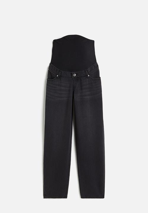 H&M - Mama mom loose ankle jeans - black