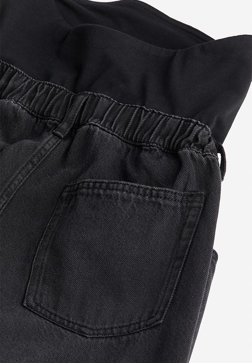 H&M - Mama mom loose ankle jeans - black