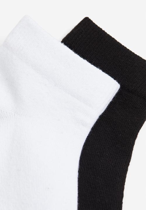 H&M - 5-Pack cotton-blend socks - white & black