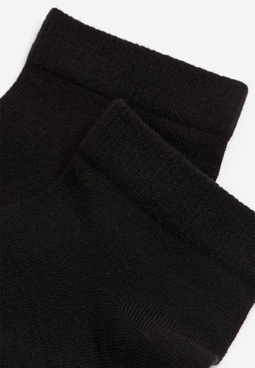 H&M - 5-Pack cotton-blend socks - black