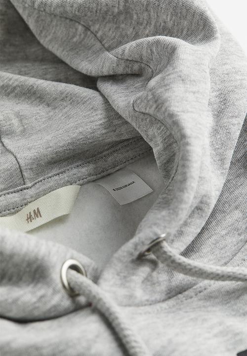 H&M - Motif-front hoodie - grey