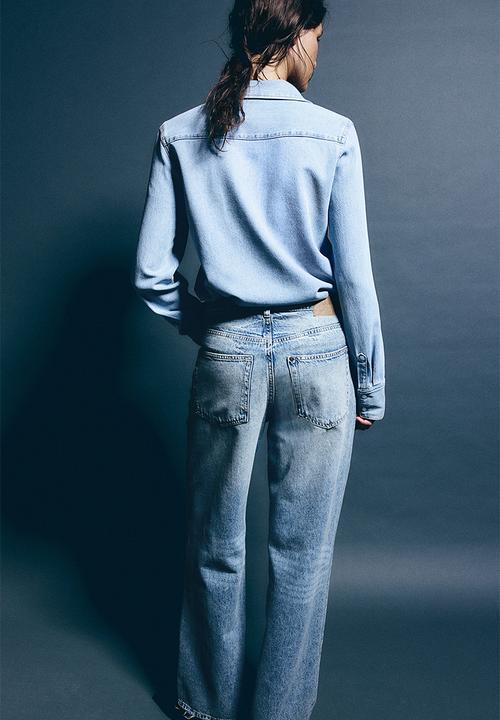 H&M - Wide ultra high jeans - denim blue