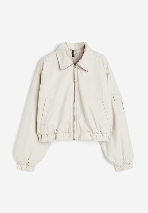 H&M - Padded bomber jacket - light beige