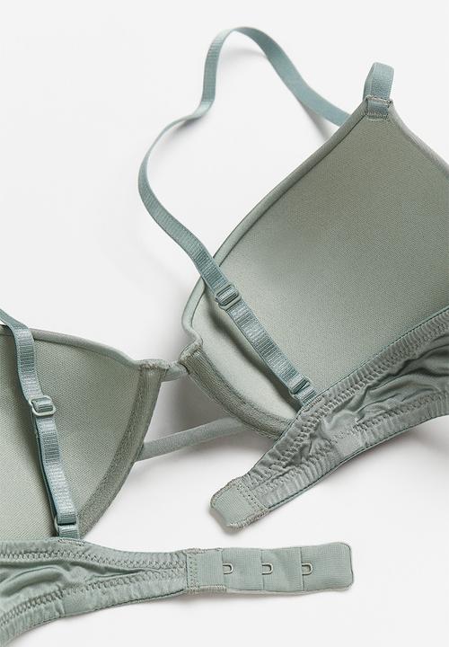 H&M - Microfibre push-up bra - green