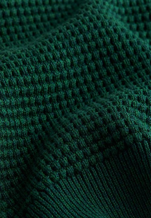 H&M - Waffle-knit jumper - dark green