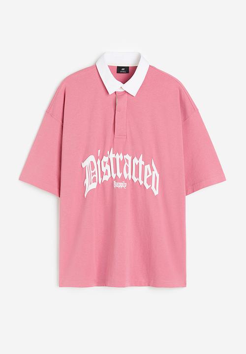 H&M - Oversized fit polo shirt - pink