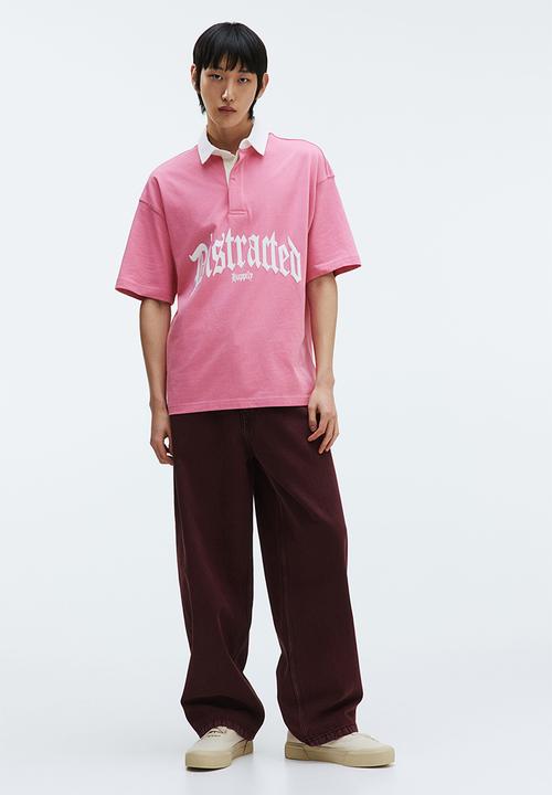 H&M - Oversized fit polo shirt - pink