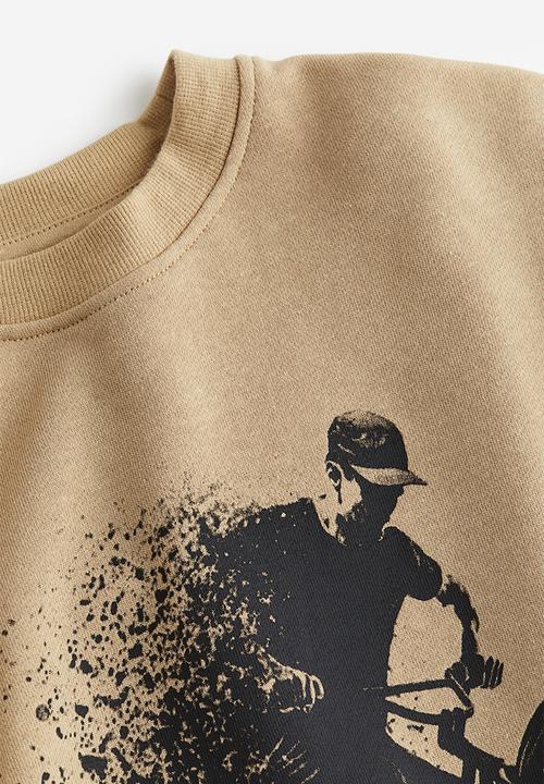 H&M - Printed sweatshirt - beige bmx 