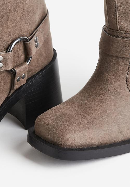 H&M - Biker boots - beige