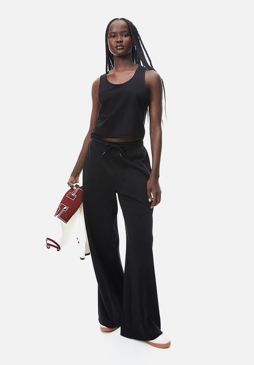 H&M - Wide joggers - black
