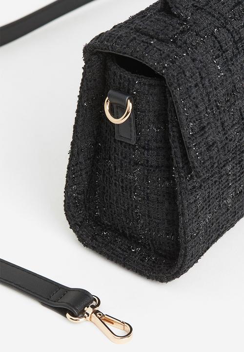 H&M - Textured-weave shoulder bag - black