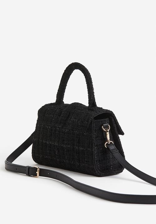 H&M - Textured-weave shoulder bag - black