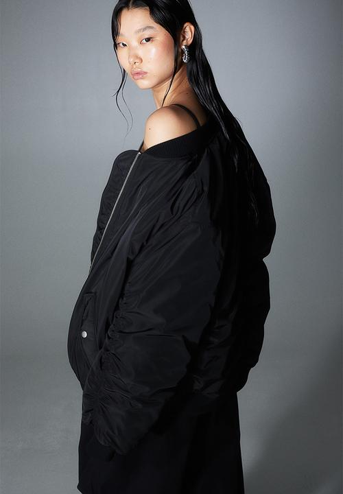 H&M - Oversized bomber jacket - black