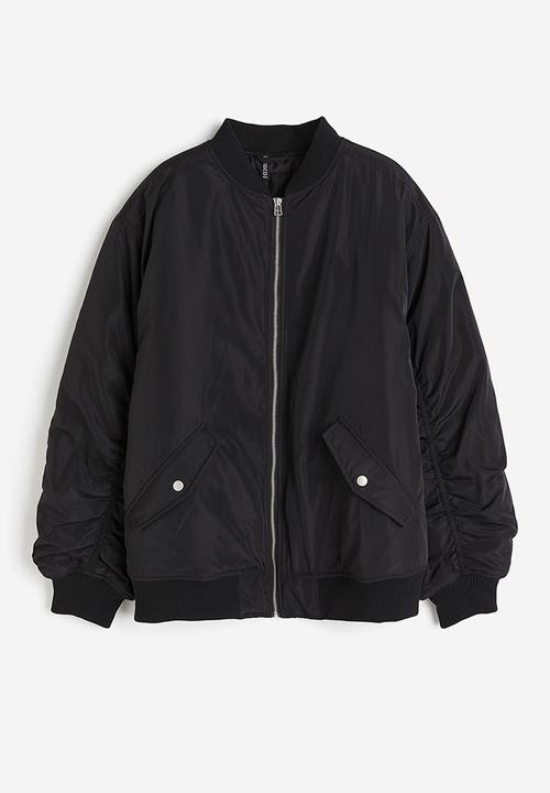 H&M - Oversized bomber jacket - black