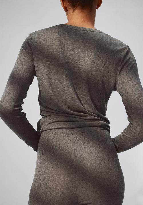 H&M - Lyocell-blend top - grey