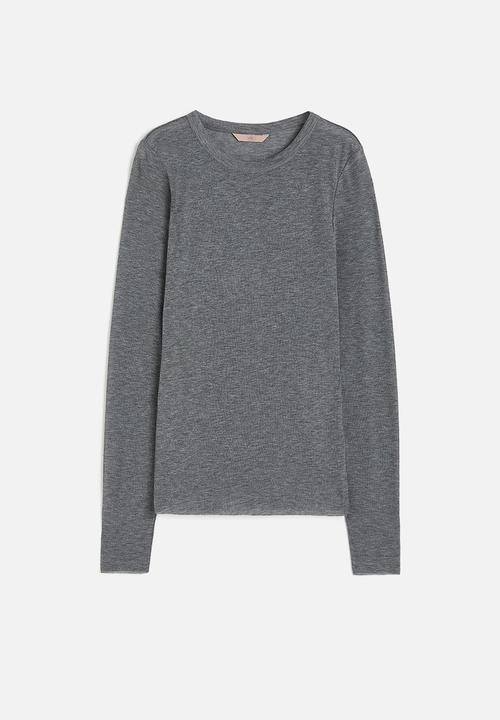 H&M - Lyocell-blend top - grey