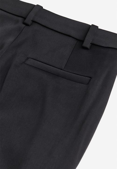 H&M - Slim satin trousers - black