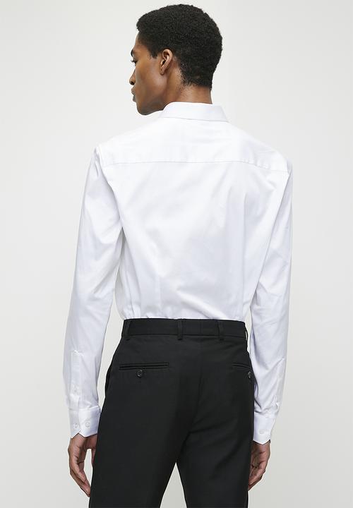 Superbalist - Slim Cotton Satten Shirt - White