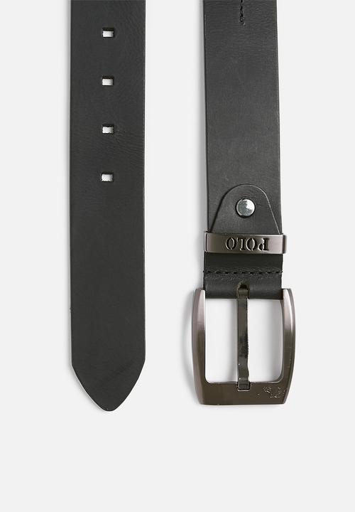 POLO - Calvin  Leather Belt - Black