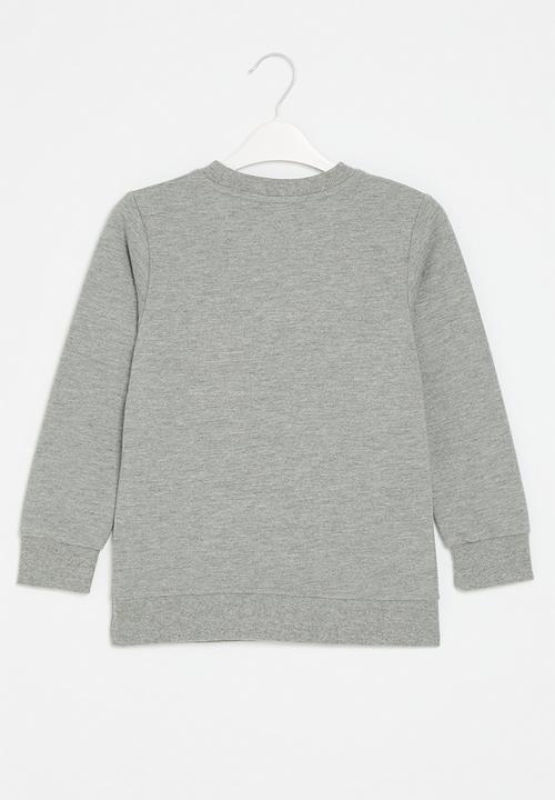 Pop Candy - Printed sweat top - grey & yellow