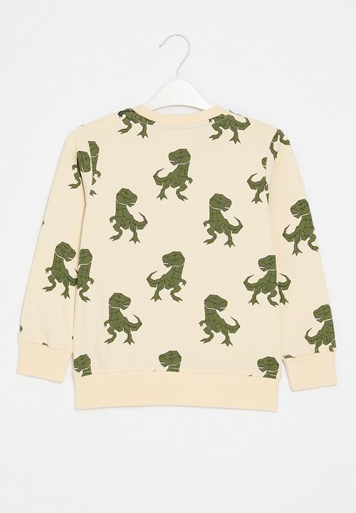 Pop Candy - Printed sweat top - ecru & green