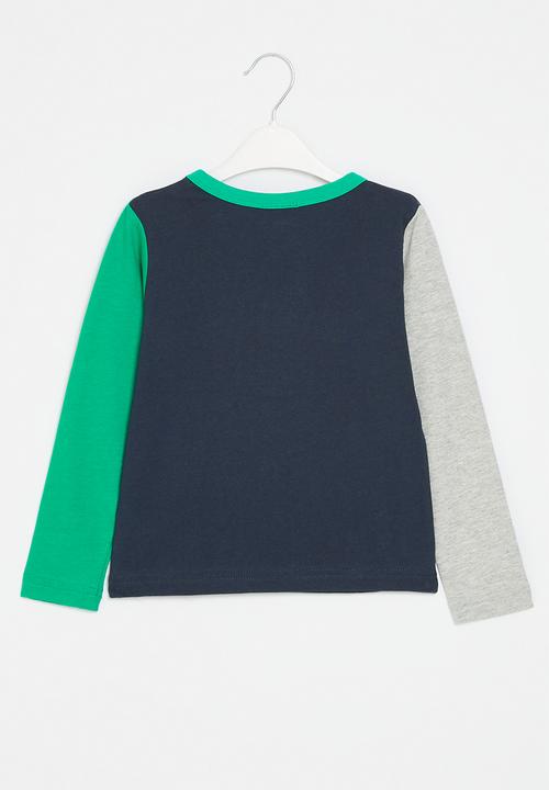 Pop Candy - Colour block tee - blue