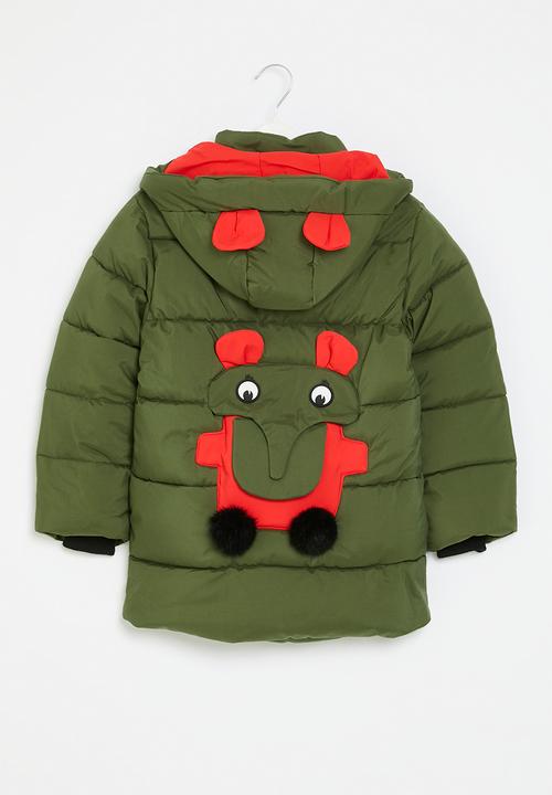 Pop Candy - Hooded puffer jacket - green
