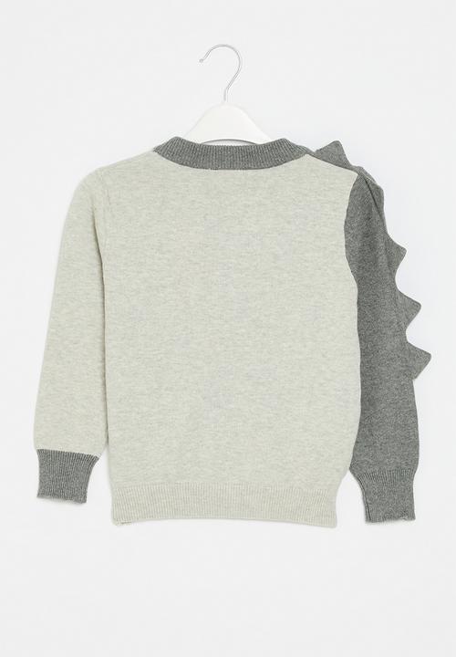 Pop Candy - Printed knitted sweater - grey