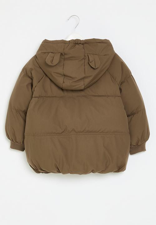 Pop Candy - Hooded puffer - khaki