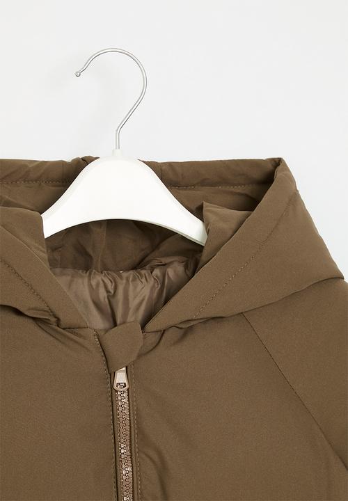 Pop Candy - Hooded puffer - khaki