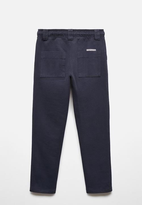 MANGO - Trousers manacor - navy