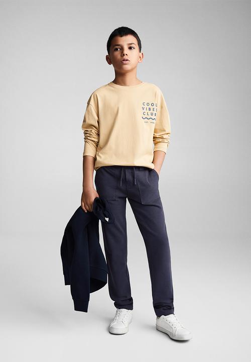 MANGO - Trousers manacor - navy