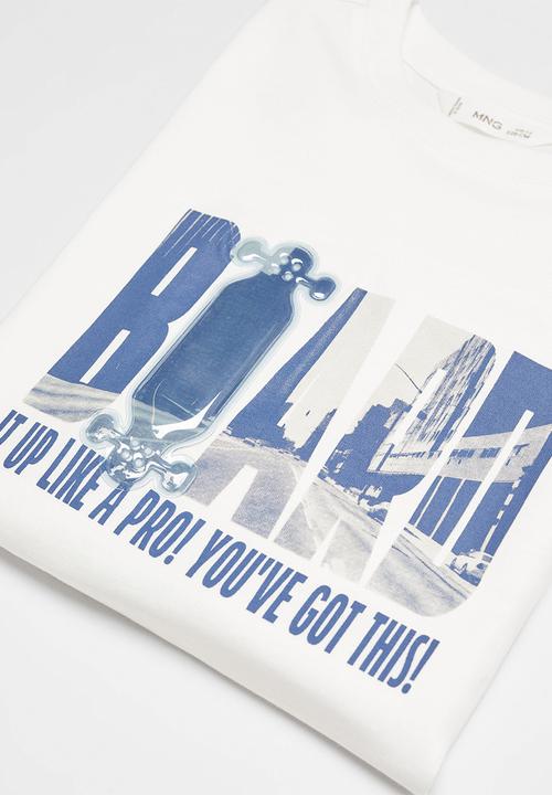 MANGO - T-shirt board - offwhite