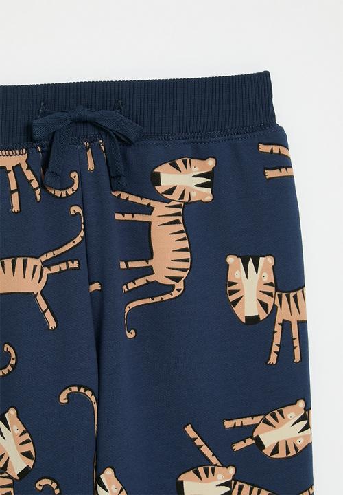 Pop Candy - Printed sweat pants - blue & orange