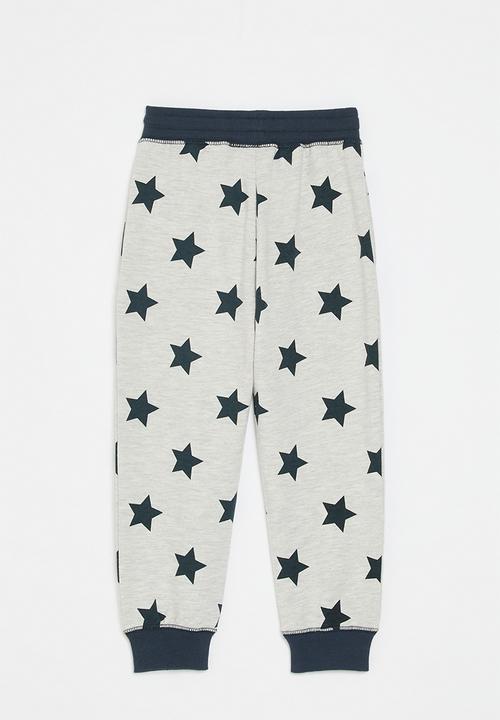 Pop Candy - Printed sweat pants - grey & navy