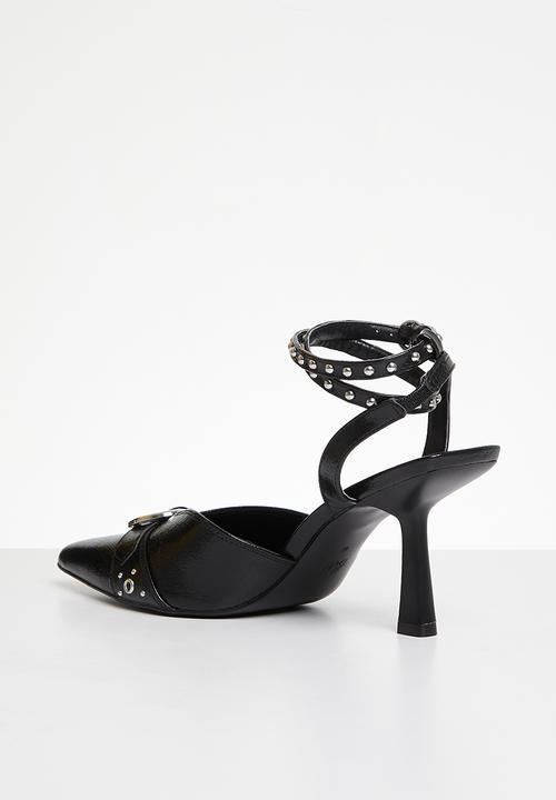 H&M - Stud-detail slingbacks - black