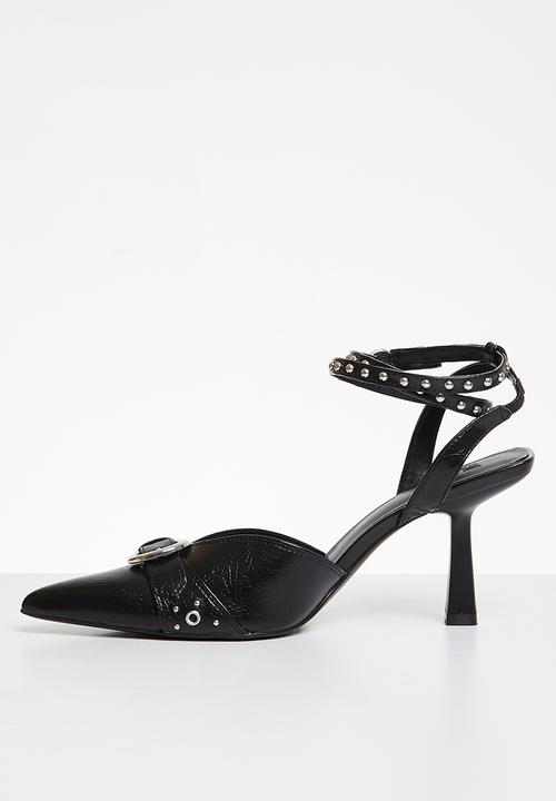 H&M - Stud-detail slingbacks - black