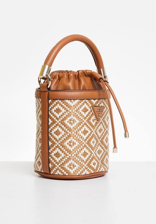 GUESS - Rianee drawstring bucket-cognac