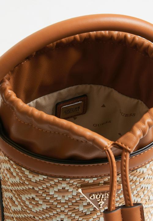 GUESS - Rianee drawstring bucket-cognac