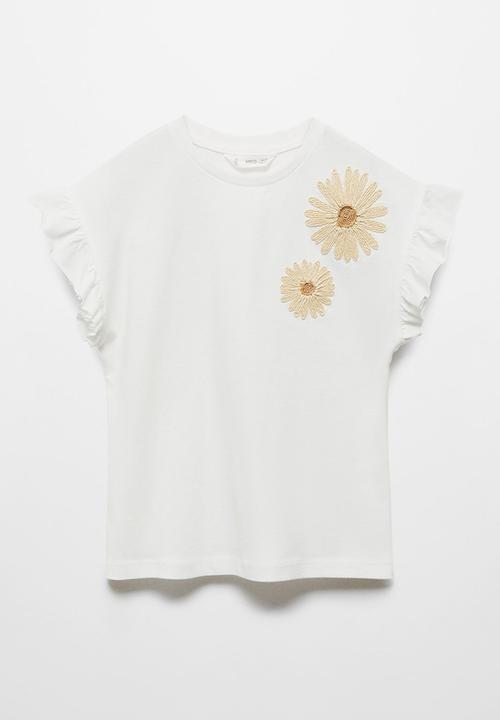 MANGO - T-shirt margi - offwhite