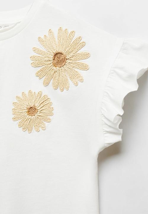 MANGO - T-shirt margi - offwhite