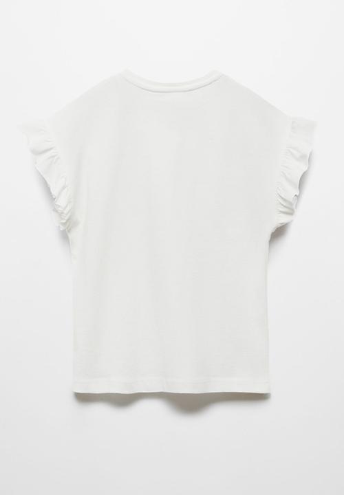 MANGO - T-shirt margi - offwhite