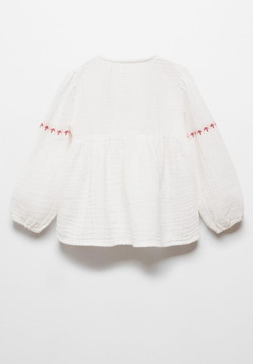 MANGO - Blouse texas - white