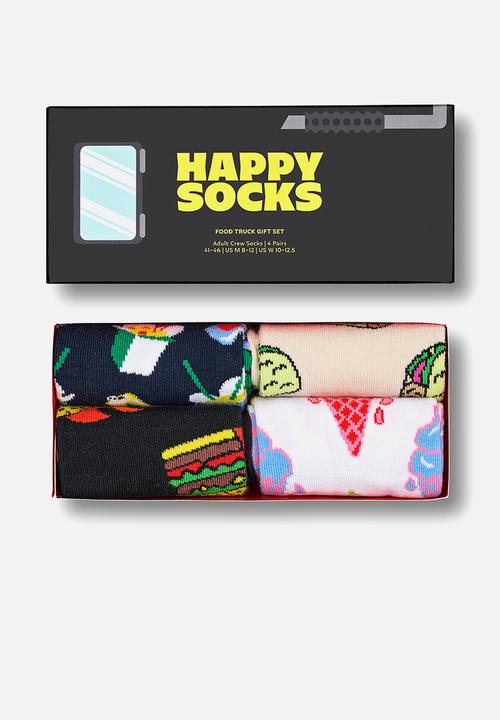 Happy Socks - 4-Pack Food And Truck Socks Gift Set - White