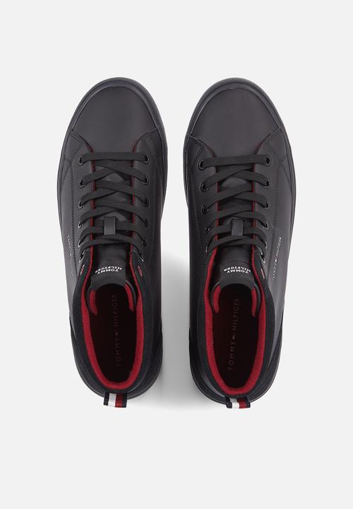 Tommy Hilfiger - TH hi vulc cleat leather mix - black