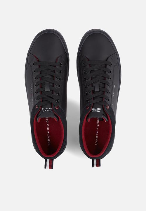 Tommy Hilfiger - TH hi vulc cleat low leather mix - black