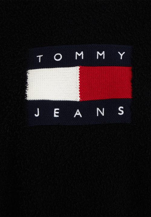 Tommy Hilfiger - Oversized logo boxy fit jumper - black